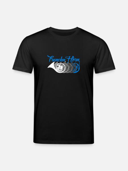 Funny French Horn - Stanley/Stella CREATOR Unisex Organic T-Shirt - black