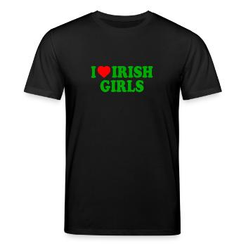 I love irish girls - Stanley/Stella Unisex Bio-T-Shirt CREATOR  - Schwarz - Vorne - Alina (178cm) & Michal (187cm)