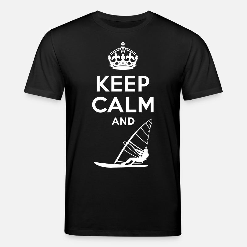 Keep Calm - Windsurfen - Stanley/Stella CREATOR Unisex Organic T-Shirt - black