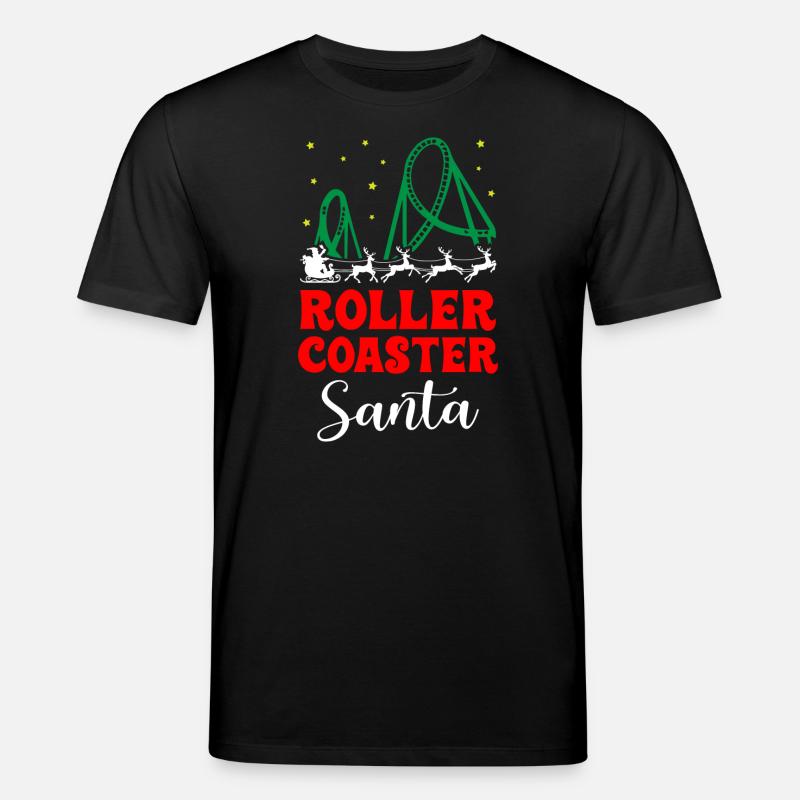Roller Coaster Santa - Stanley/Stella Unisex Bio-T-Shirt CREATOR  - Schwarz