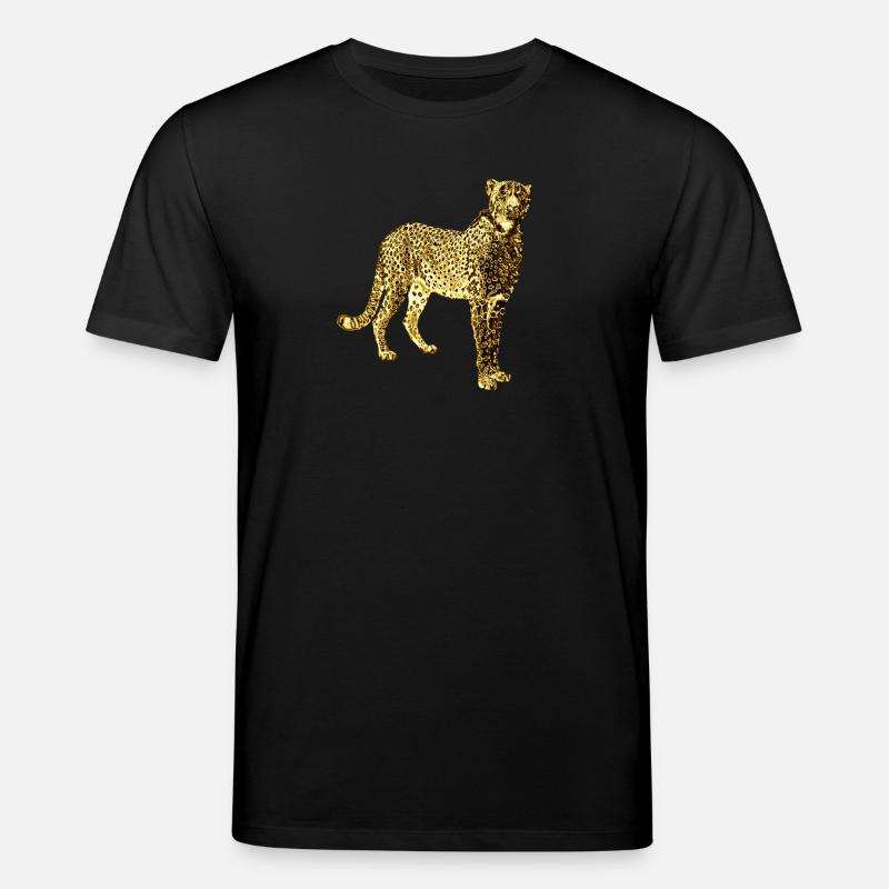 Leopard Goldene Graffiti Kunst - Stanley/Stella Unisex Bio-T-Shirt CREATOR  - Schwarz