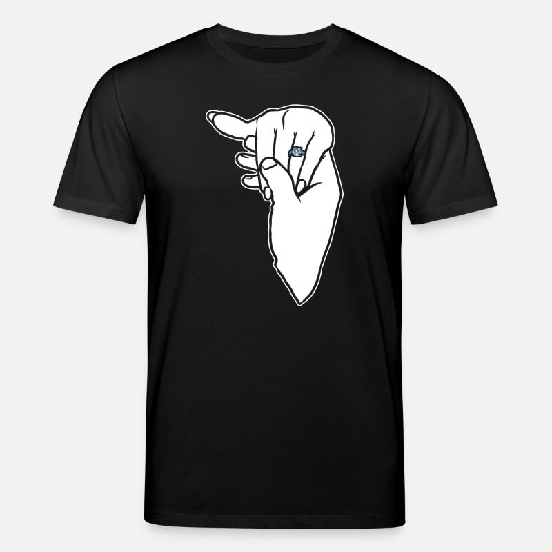 Verlobungs-Ehering-Hand - Stanley/Stella Unisex Bio-T-Shirt CREATOR  - Schwarz