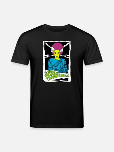 Bride of Franky Retro Poster Design - Stanley/Stella CREATOR Unisex Organic T-Shirt - black