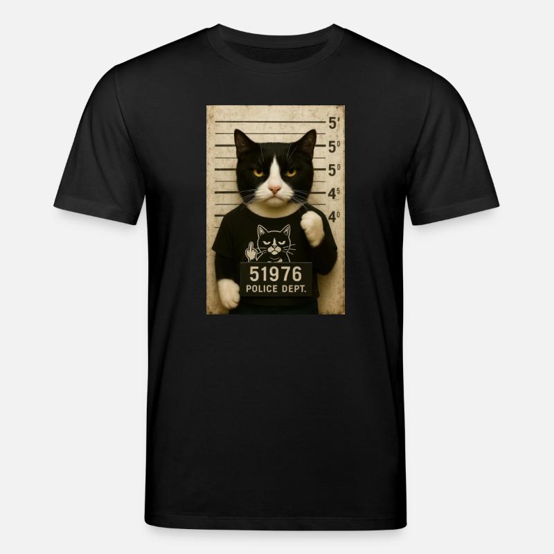 Chat de prison - T-shirt bio CREATOR Stanley/Stella Unisexe - noir