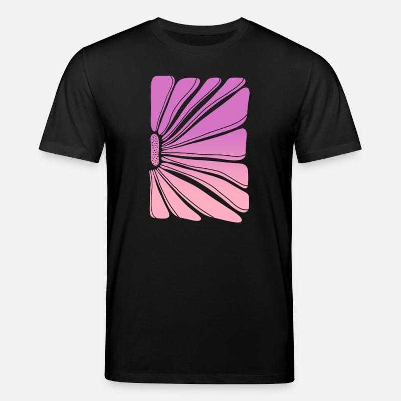 Flower in pink purple gradient - Stanley/Stella Unisex Bio-T-Shirt CREATOR  - Schwarz