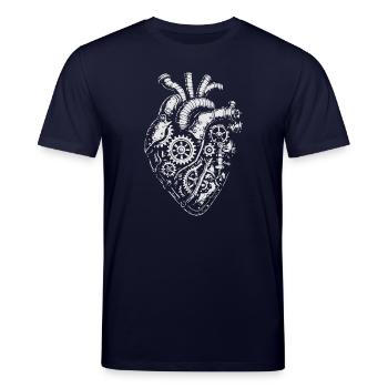 Steampunk Coeur Engrenage - T-shirt bio CREATOR Stanley/Stella Unisexe - marine - Devant