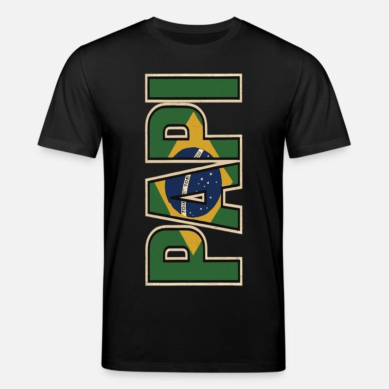 PAPI Brasil – Retro Style mit Flaggen - Stanley/Stella Unisex Bio-T-Shirt CREATOR  - Schwarz