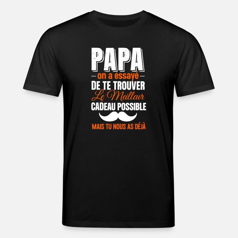 Papa sucht das perfekte Geschenk - Stanley/Stella Unisex Bio-T-Shirt CREATOR - Schwarz