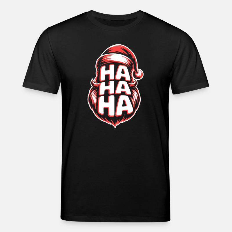 HaHa Santa Rire Design - T-shirt bio CREATOR Stanley/Stella Unisexe - noir