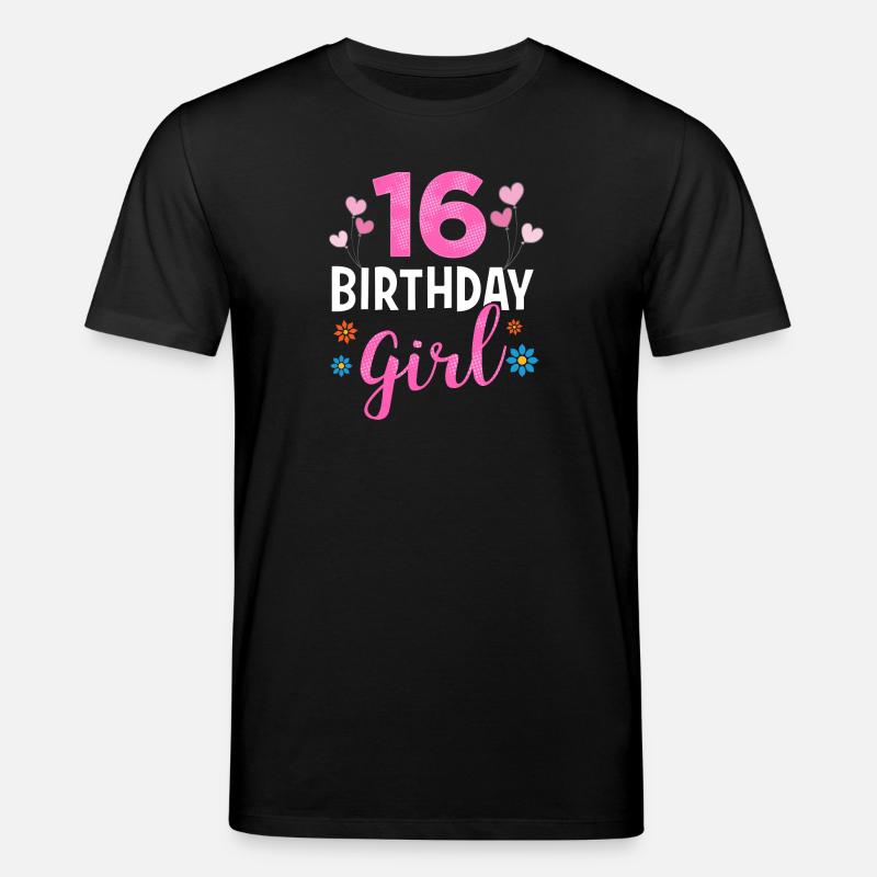 Fille d'anniversaire - 16 ans - T-shirt bio CREATOR Stanley/Stella Unisexe - noir