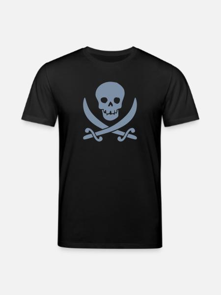 Pirat mit Schwerter - Stanley/Stella Unisex Bio-T-Shirt CREATOR - Schwarz