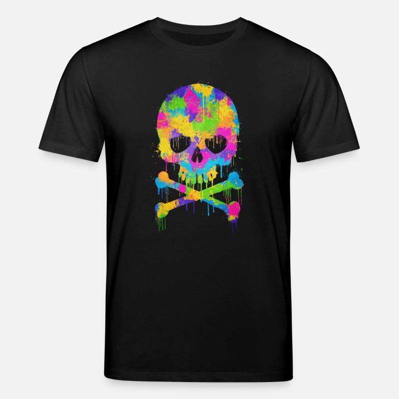Trendy & Cool Graffiti crâne Résumé - T-shirt bio CREATOR Stanley/Stella Unisexe - noir