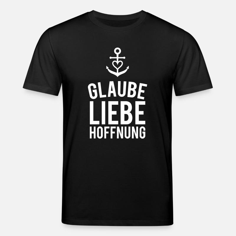 Glaube Liebe Hoffnung - Stanley/Stella Unisex Bio-T-Shirt CREATOR  - Schwarz