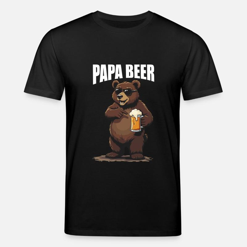 papa bier - Stanley/Stella Unisex Bio-T-Shirt CREATOR  - Schwarz
