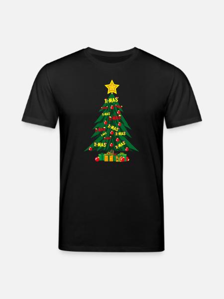 Juletræ med en masse kærlighed og stjerne. - Stanley/Stella CREATOR økologisk unisex-T-shirt - sort
