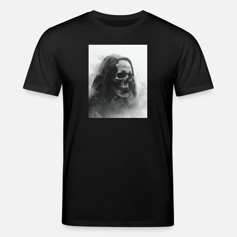 Crâne sombre dans le brouillard - T-shirt bio CREATOR Stanley/Stella Unisexe - noir