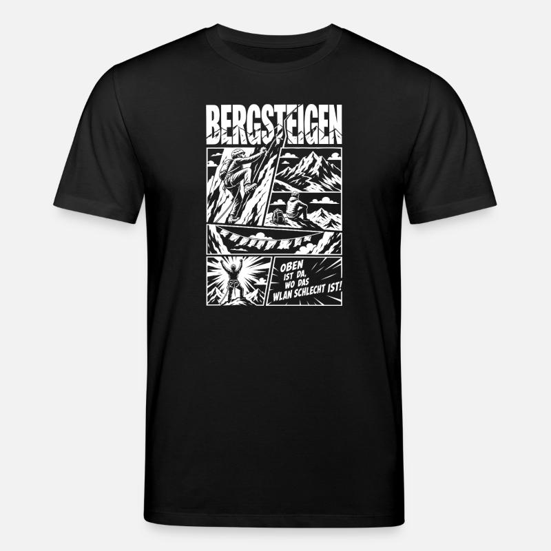 Bergsteigen Abenteuer Klettern Aussicht - Stanley/Stella Unisex Bio-T-Shirt CREATOR  - Schwarz