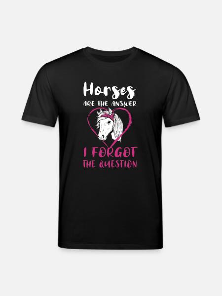 Hester er svaret Jeg glemte spørsmålet Hester - Stanley/Stella CREATOR økologisk unisex T-skjorte - svart