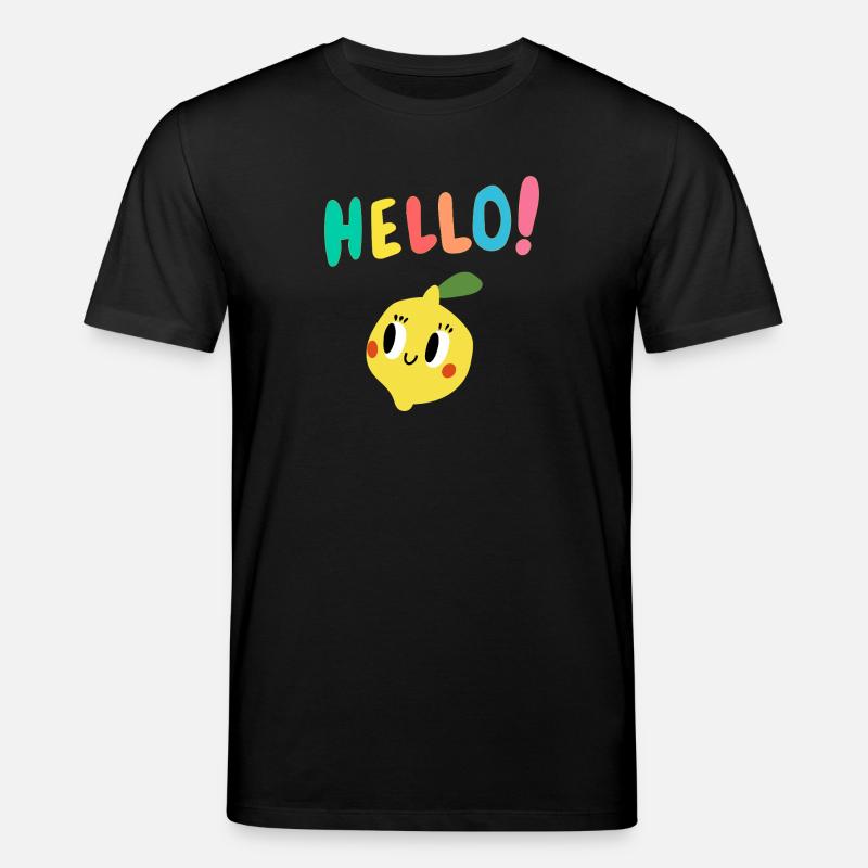 Fröhliches Zitronenshirt - Geschenkidee - Stanley/Stella Unisex Bio-T-Shirt CREATOR  - Schwarz