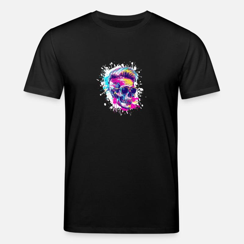 Crâne Party Techno - T-shirt bio CREATOR Stanley/Stella Unisexe - noir
