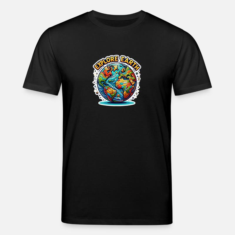 Explore Earth - Erde Illustration - Stanley/Stella Unisex Bio-T-Shirt CREATOR  - Schwarz