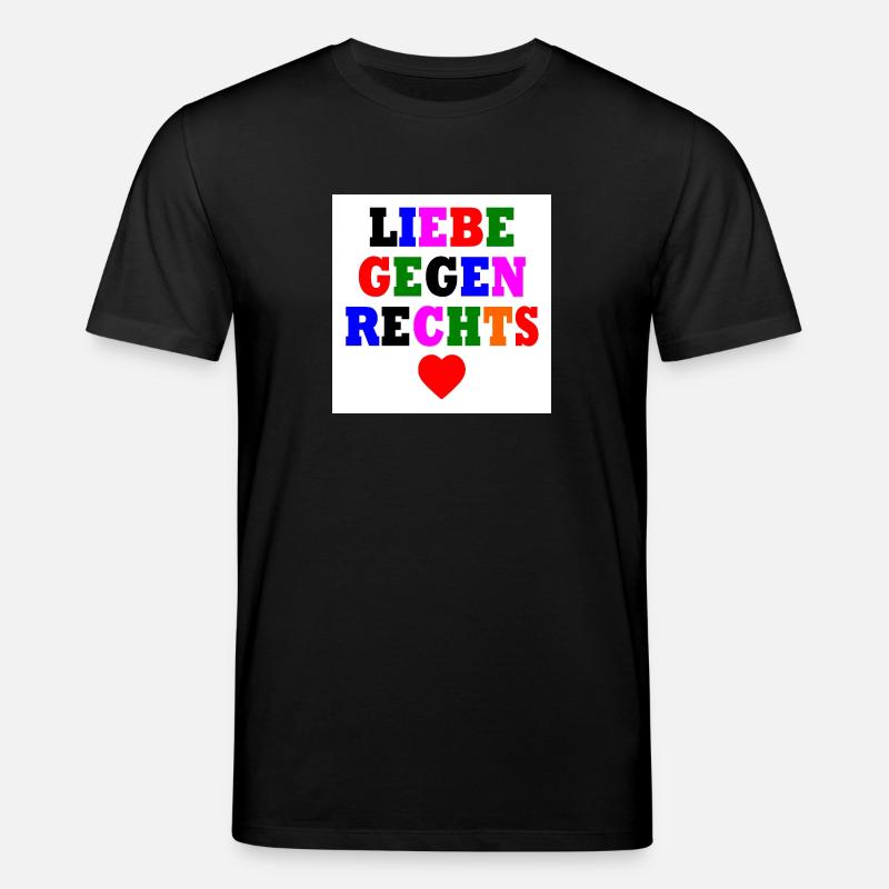 Liebe gegen rechts - Stanley/Stella Unisex Bio-T-Shirt CREATOR  - Schwarz