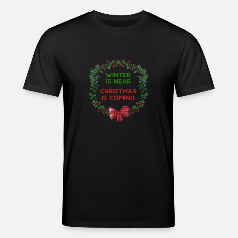 L'hiver arrive - Noël arrive - T-shirt bio CREATOR Stanley/Stella Unisexe - noir