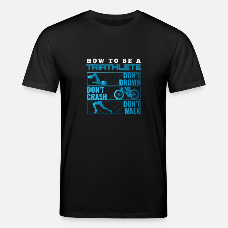 Triathlon Tshirt Geschenk Evolution Männer - Stanley/Stella Unisex Bio-T-Shirt CREATOR  - Schwarz