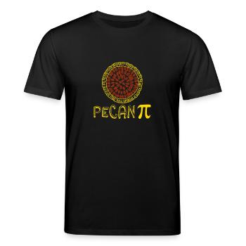 Pecan Pi Day Symbol Funny Science Geek - Stanley/Stella CREATOR Unisex Organic T-Shirt - black - Front - Alina (178cm) & Michal (187cm)