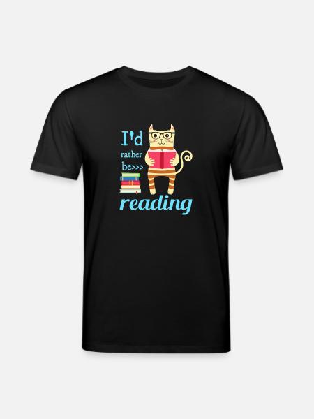 I would rather read - Stanley/Stella CREATOR Unisex Organic T-Shirt - black