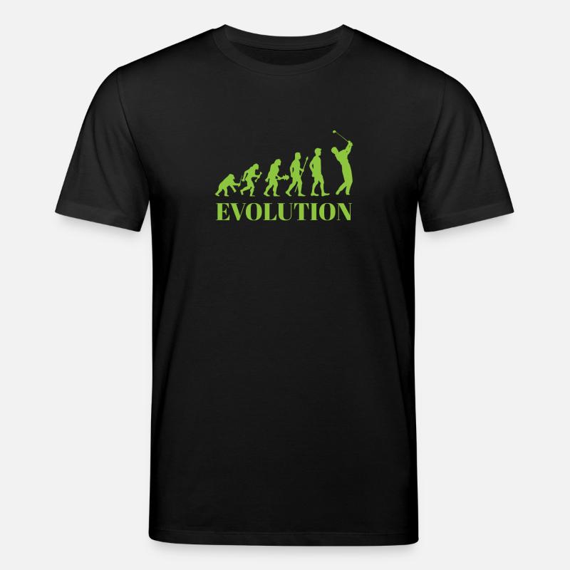 Evolution - Golf - Funny - Fun - Gift - Stanley/Stella CREATOR Unisex Organic T-Shirt - black