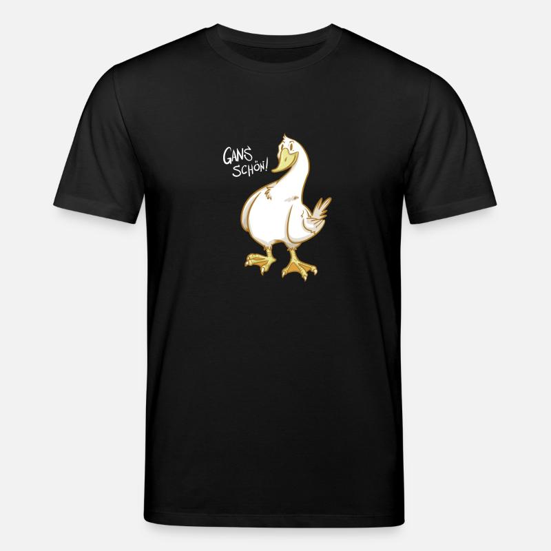 Gans Schön - Geschenk - Stanley/Stella Unisex Bio-T-Shirt CREATOR  - Schwarz