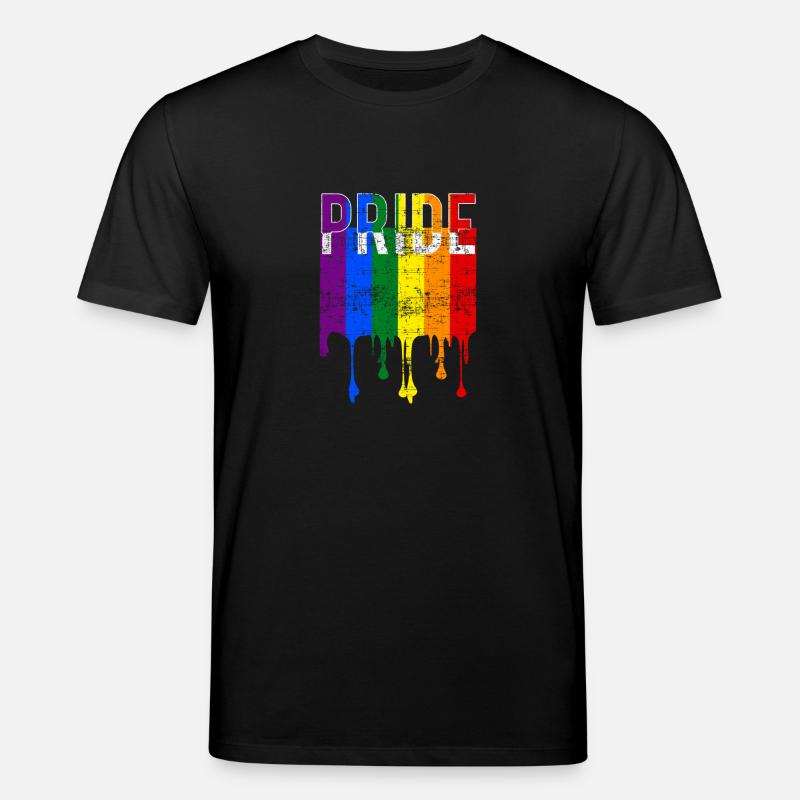 Gay Pride Regenbogenfahne - Stanley/Stella Unisex Bio-T-Shirt CREATOR  - Schwarz