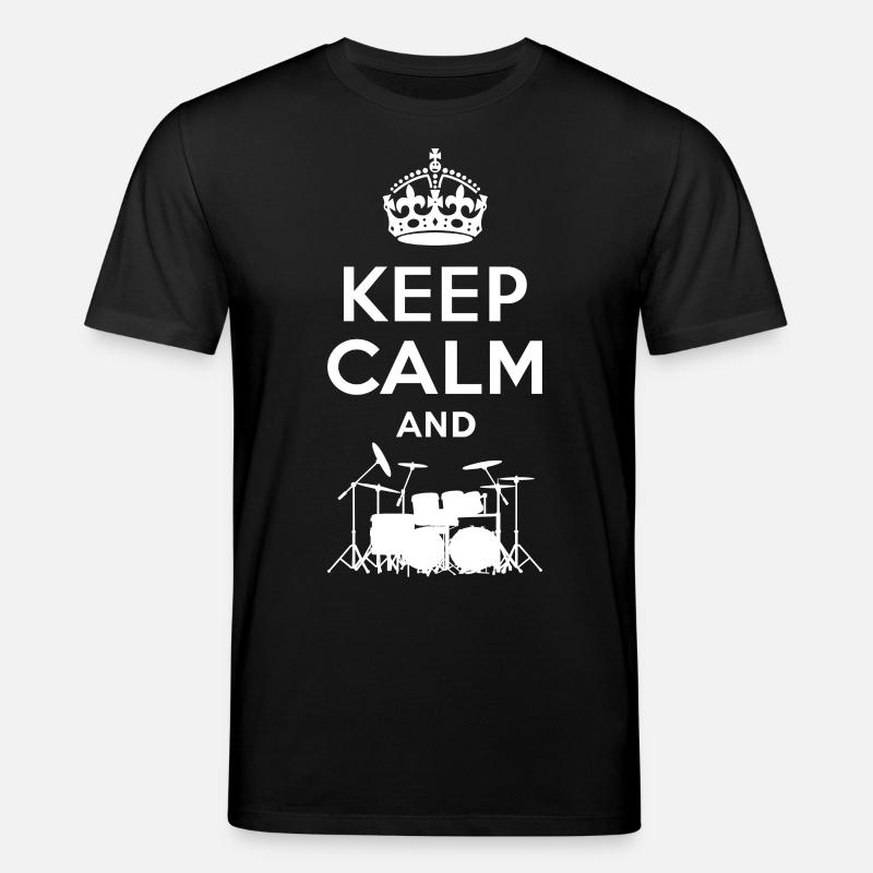 Keep Calm - Schlagzeug - Drums - T-shirt bio CREATOR Stanley/Stella Unisexe - noir
