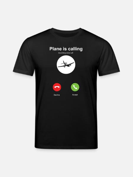 My plane is calling - Stanley/Stella CREATOR Unisex Organic T-Shirt - black
