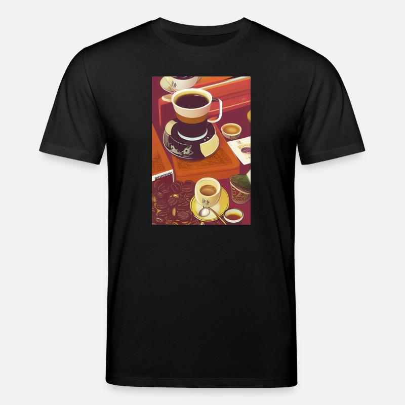 Kaffee, Kaffeebohnen - Stanley/Stella Unisex Bio-T-Shirt CREATOR  - Schwarz