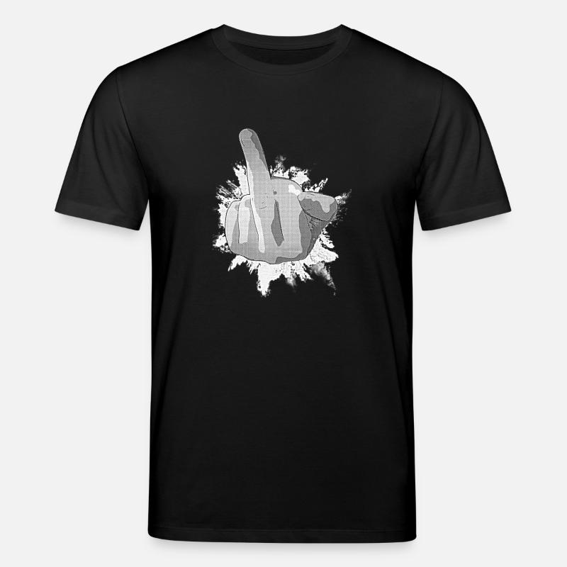 Freches Handzeichen Graffiti Druck - Stanley/Stella Unisex Bio-T-Shirt CREATOR  - Schwarz