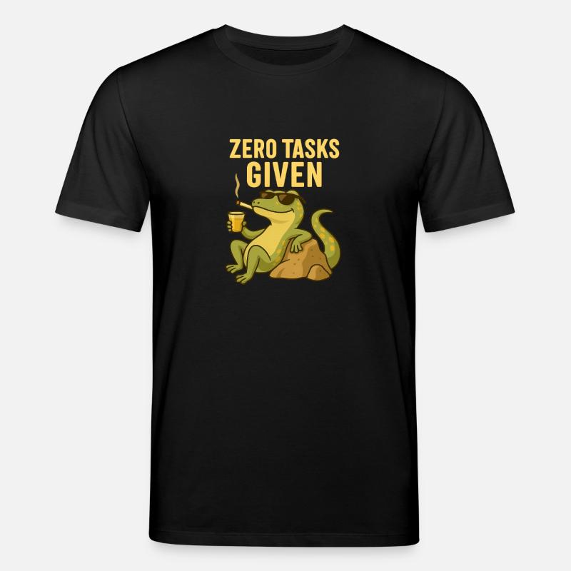 Zero Tasks Given – Gecko Edition - Stanley/Stella Unisex Bio-T-Shirt CREATOR  - Schwarz