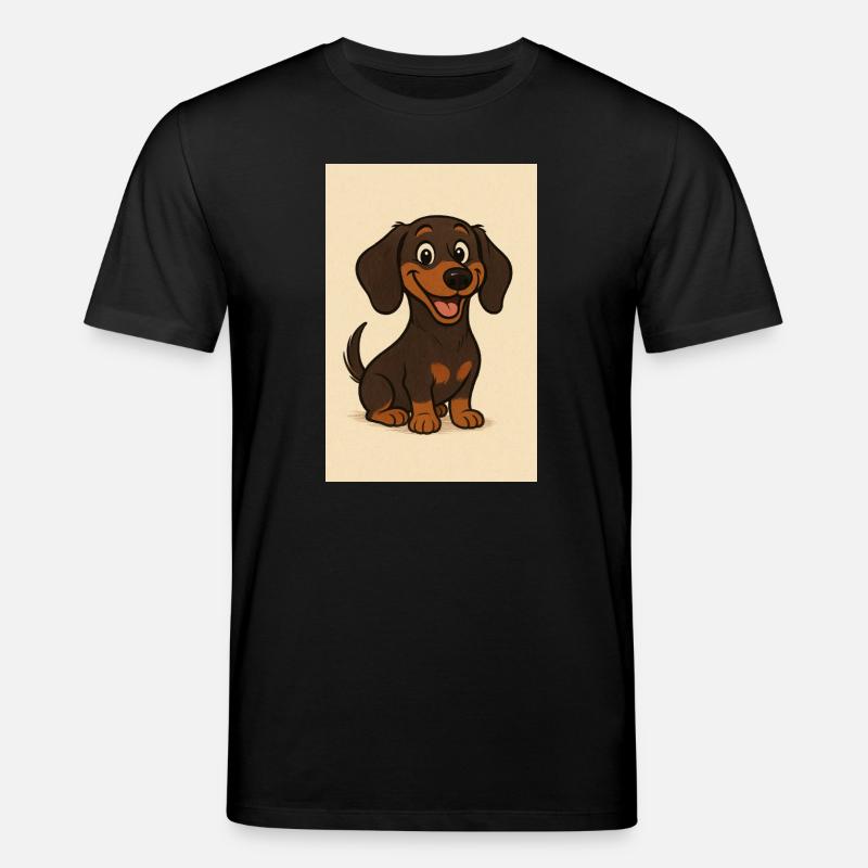 Glücklicher Dackel - Stanley/Stella Unisex Bio-T-Shirt CREATOR - Schwarz