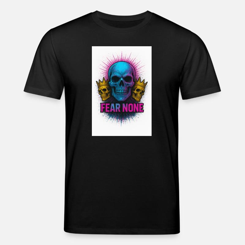 Kühner Schädel mit Kronen Tintendesign - Stanley/Stella Unisex Bio-T-Shirt CREATOR - Schwarz