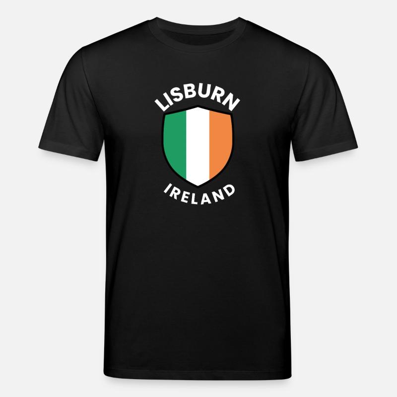 Lisburn Shield Irish Flag Tee - Stanley/Stella Unisex Bio-T-Shirt CREATOR  - Schwarz