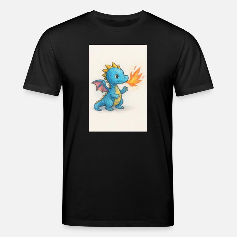 Blauer Drachenfunke Atemfeuer - Stanley/Stella Unisex Bio-T-Shirt CREATOR  - Schwarz