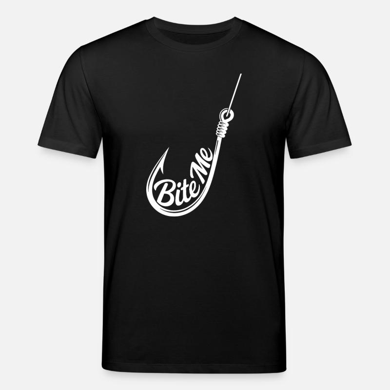 Bite Me Hook Silhouette Tee - Stanley/Stella CREATOR Unisex Organic T-Shirt - black