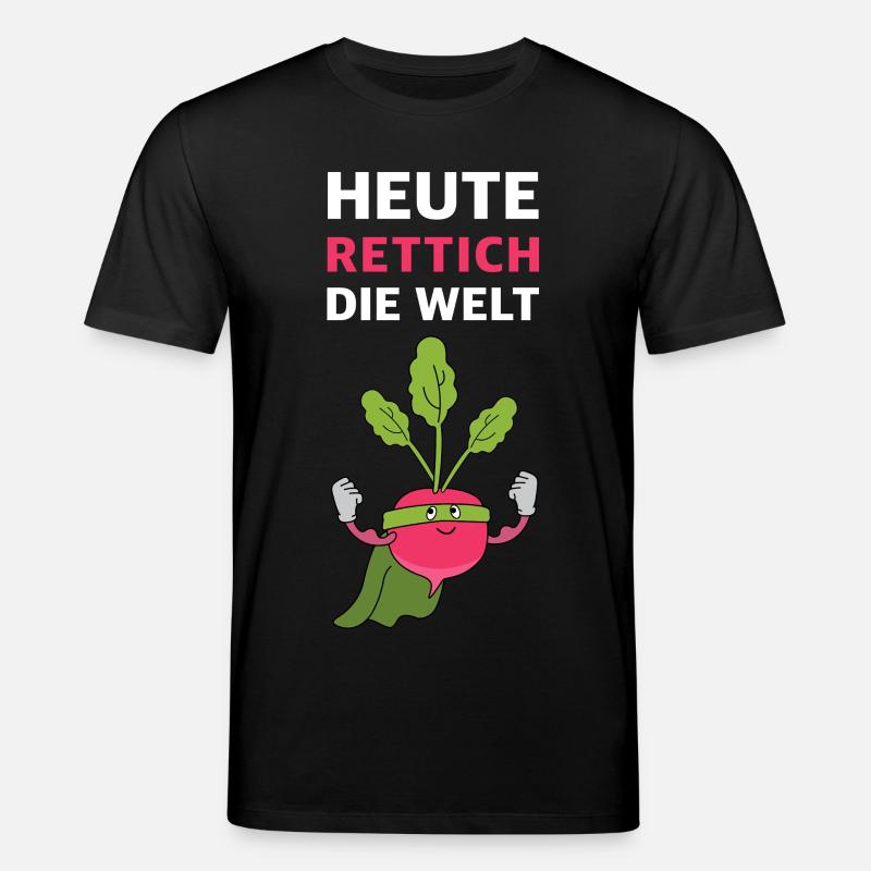 Rettich-Superheld gegen Chaos - Stanley/Stella Unisex Bio-T-Shirt CREATOR  - Schwarz