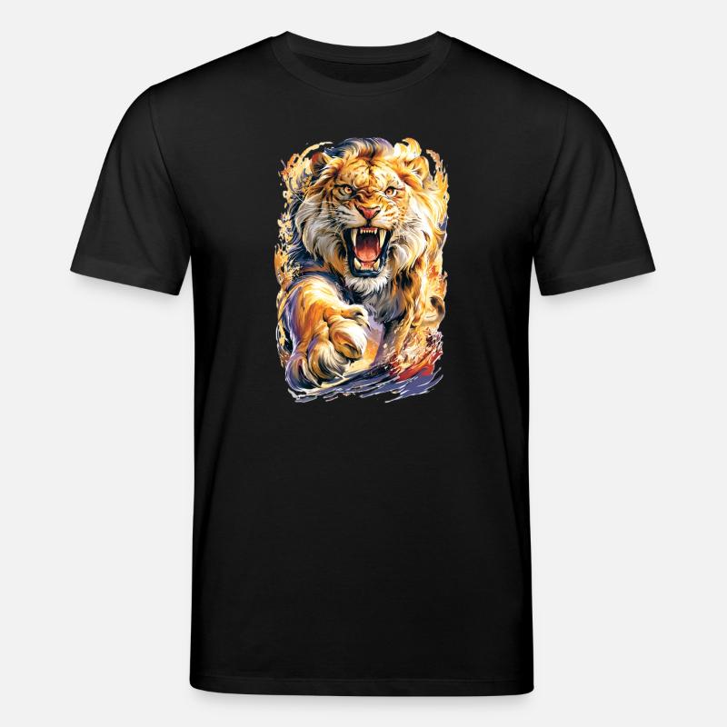Grand chat sauvage - T-shirt bio CREATOR Stanley/Stella Unisexe - noir