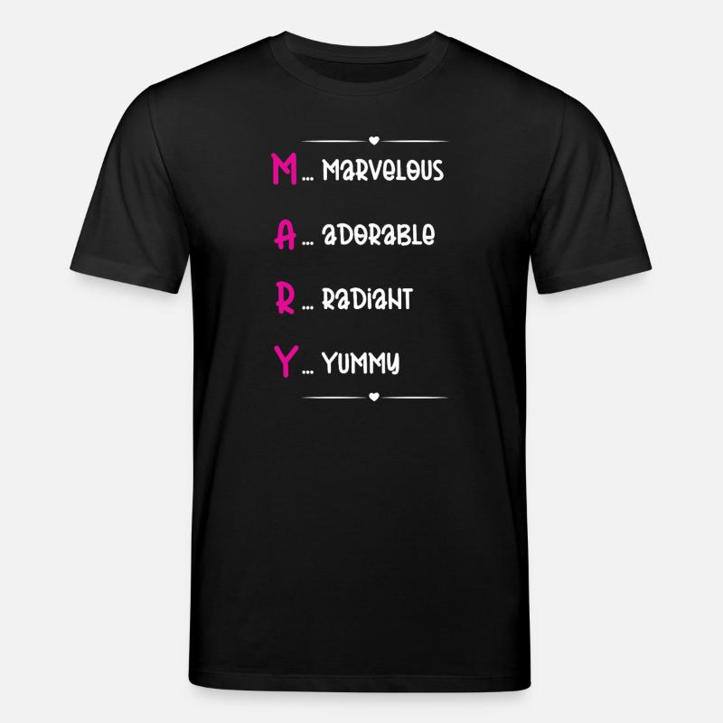 Mary Name Acrostic - T-shirt bio CREATOR Stanley/Stella Unisexe - noir