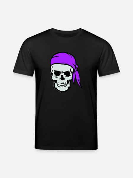 skull pirate - Stanley/Stella CREATOR Unisex Organic T-Shirt - black