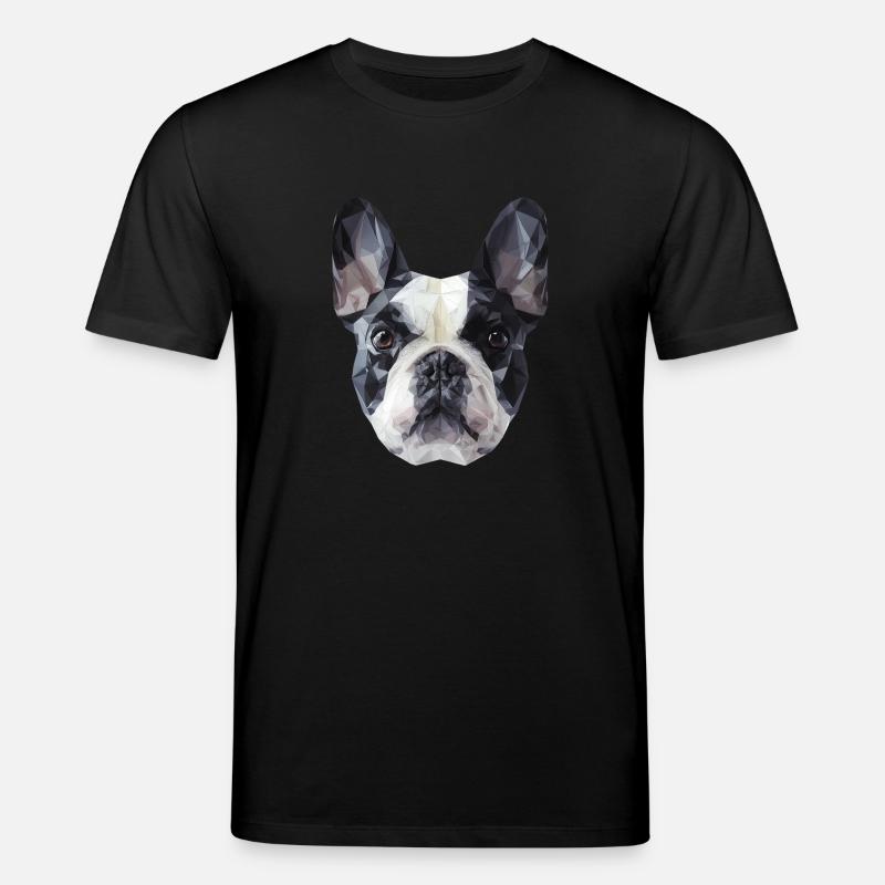 Bouledogue français Low Poly Design - T-shirt bio CREATOR Stanley/Stella Unisexe - noir