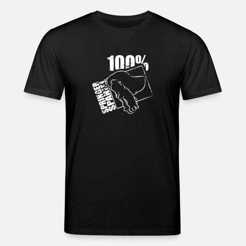 SPRINGER SPANIEL 100 - Stanley/Stella CREATOR Unisex Organic T-Shirt - black