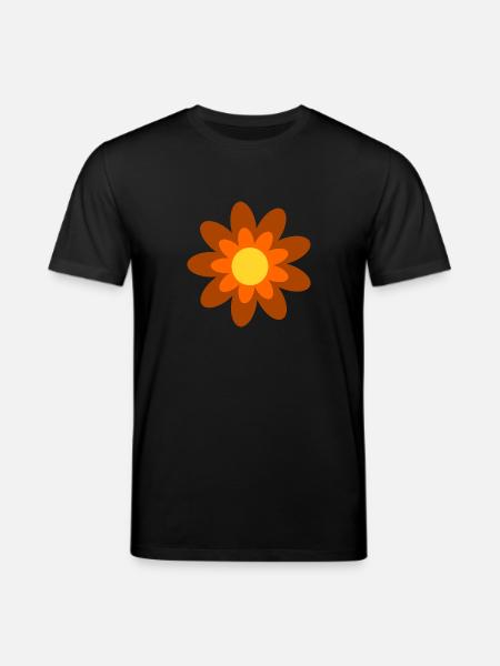70s Flower Gift Christmas - Stanley/Stella CREATOR Unisex Organic T-Shirt - black
